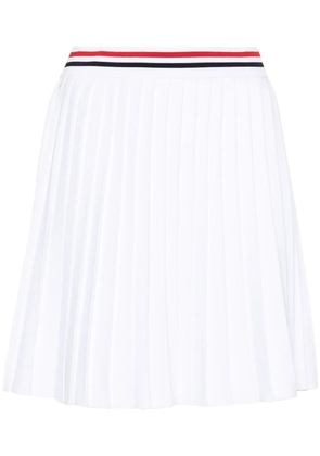 Thom Browne RWB-stripe pleated miniskirt - White