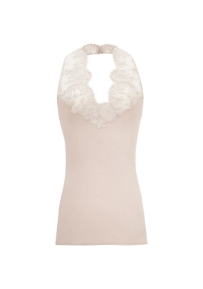 Saint Laurent lace-detail top - Neutrals