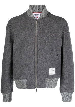 Thom Browne fleece-wool bomber jacket - Grey