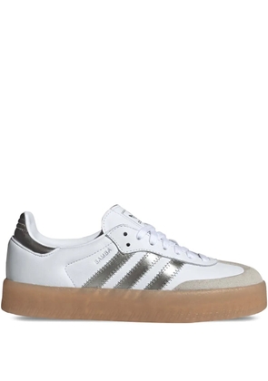 adidas Samba metallic-stripe sneakers - White