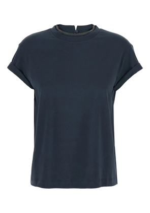 Brunello Cucinelli rolled-sleeves T-shirt - Blue
