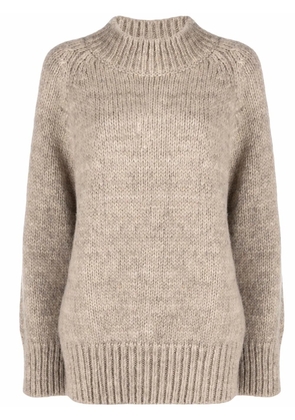 Maison Margiela high neck knitted jumper - Neutrals
