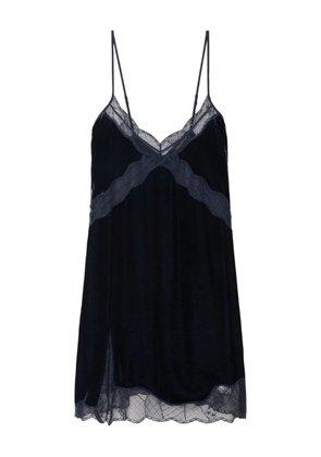 Zadig&Voltaire lace-trim mini dress - Blue
