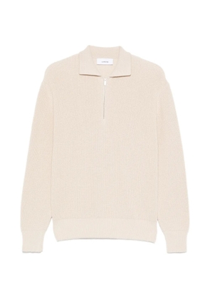 Lardini half-zip polo sweater - Neutrals