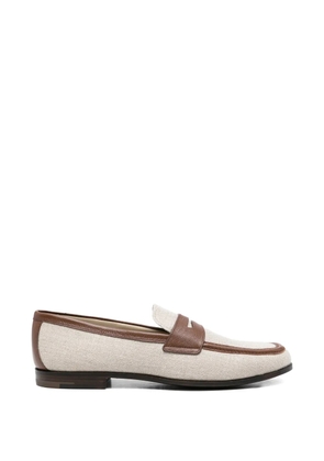 Church's panelled leather-trim loafers - Neutrals