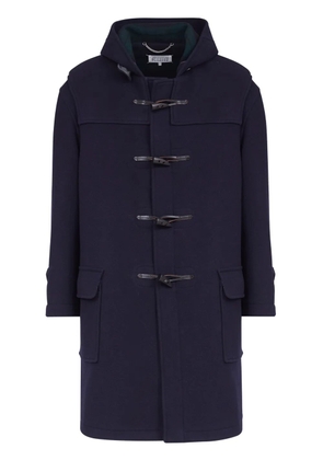 Maison Margiela hooded wool coat - Blue