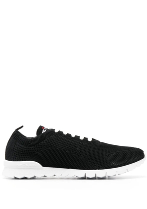 Kiton logo-embroidered low-top sneakers - Black