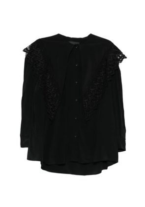 Simone Rocha lace-trim shirt - Black