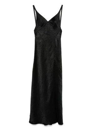 Alexander McQueen crinkled-finish maxi dress - Black