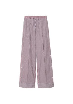 Undercover side-buttons striped trousers - Red