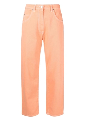 MSGM cropped straight-leg jeans - Orange