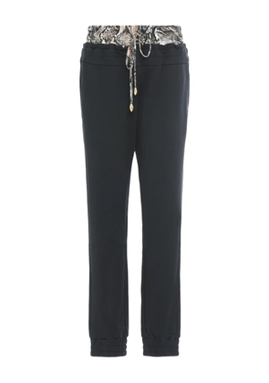 Just Cavalli snakeskin-print track pants - Black