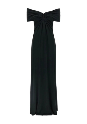 Carolina Herrera off-shoulder draped gown - Black