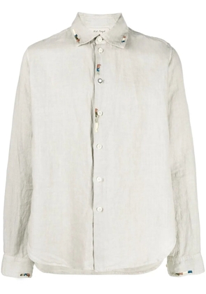 Nick Fouquet embroidered-detail linen shirt - Neutrals