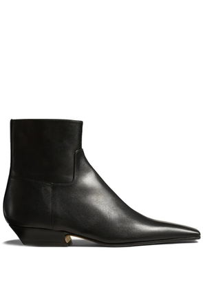 KHAITE The Marfa leather ankle boots - Black