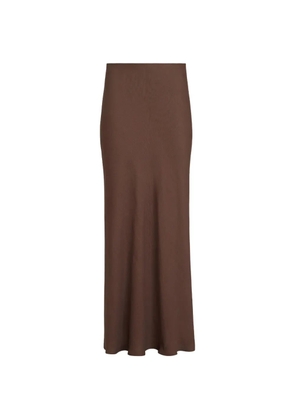 Brunello Cucinelli slit-detail maxi skirt - Brown