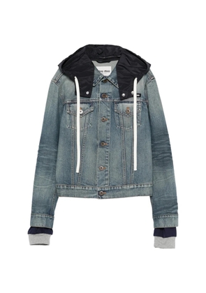 Miu Miu hooded denim jacket - Blue