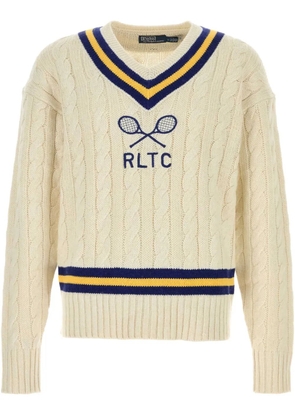 Polo Ralph Lauren logo-embroidered jumper - White