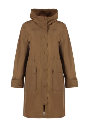 Yves Salomon hooded parka coat - Brown