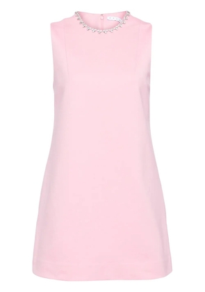 AREA crystal-embellished heart mini dress - Pink