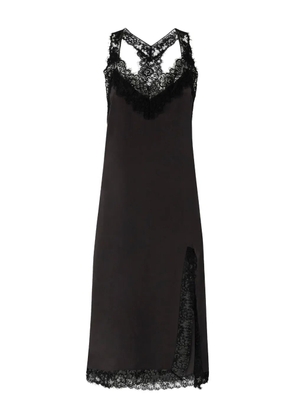 PINKO lace-trimmed slip party dress - Brown