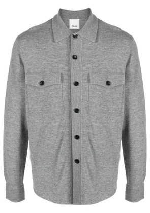 Allude straight-point collar cardigan - Grey