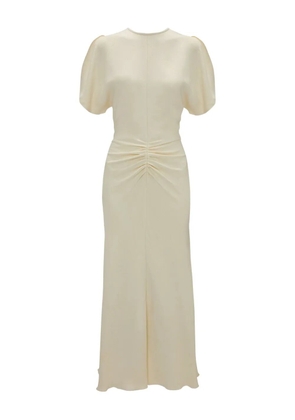 Victoria Beckham gathered waist midi dress - Neutrals