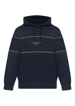 Emporio Armani logo-print hoodie - Blue