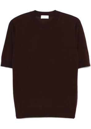 Ballantyne fine-knit wool T-shirt - Brown