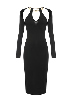 Elisabetta Franchi halterneck midi dress - Black