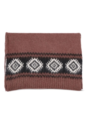 ERMANNO FIRENZE geometric-pattern scarf - Brown