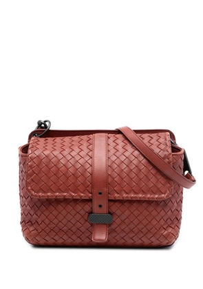 Bottega Veneta Pre-Owned 2012-2025 Nappa Intrecciato Double Sided Flap Messenger Bag crossbody bag - Red