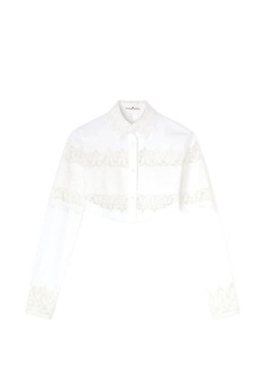 Ermanno Scervino cropped lace-detail shirt - White