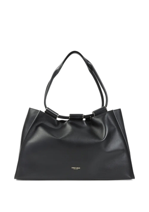 Giorgio Armani logo-detail leather shoulder bag - Black