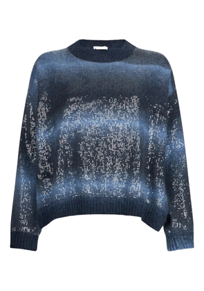 LIU JO ombré sequinned jumper - Blue