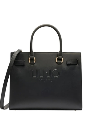 LIU JO logo-plaque satchel bag - Black
