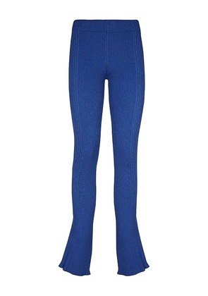 BARROW ribbed-texture flared trousers - Blue