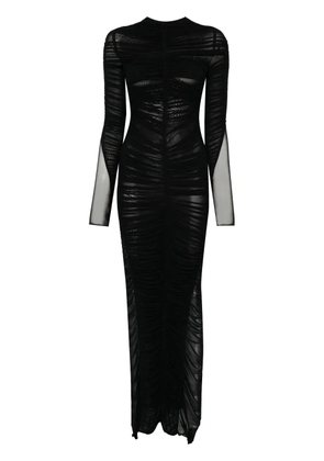 Mugler ruched maxi dress - Black