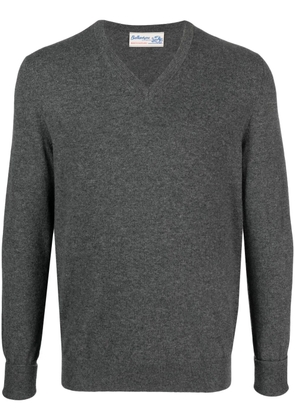 Ballantyne V-neck cashmere jumper - Grey