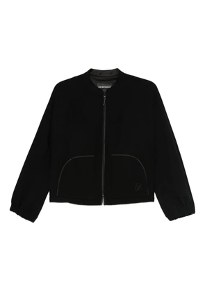 Emporio Armani embroidered-logo jacket - Black