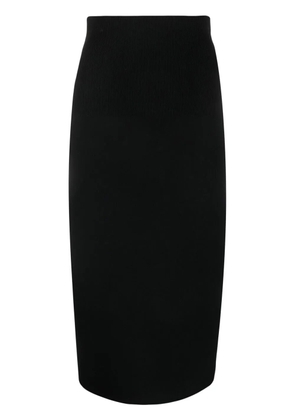 Victoria Beckham knitted midi pencil skirt - Black