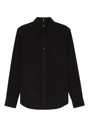 BOSS chest-pocket corduroy shirt - Black