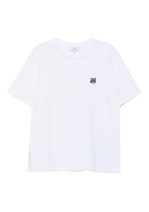 Maison Kitsuné bold fox head patch T-shirt - White