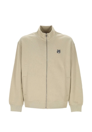 Maison Kitsuné zip fox patch sweater - Neutrals
