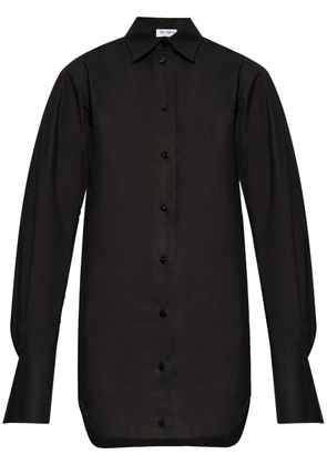 The Attico button-fastening shirtdress - Black
