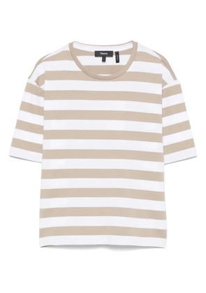 Theory striped cotton T-shirt - Neutrals