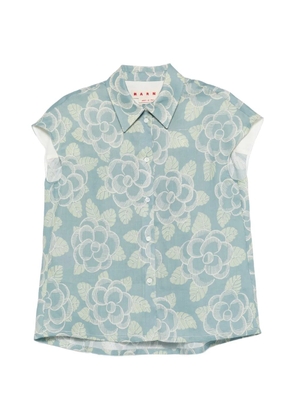 Marni floral-pattern shirt - Blue