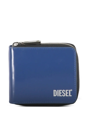 Diesel zip closure glossy wallet - Blue
