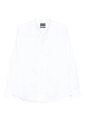 Emporio Armani mandarin-collar cotton shirt - White