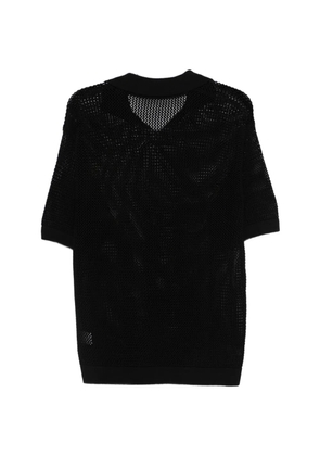 Tagliatore collared T-shirt - Black